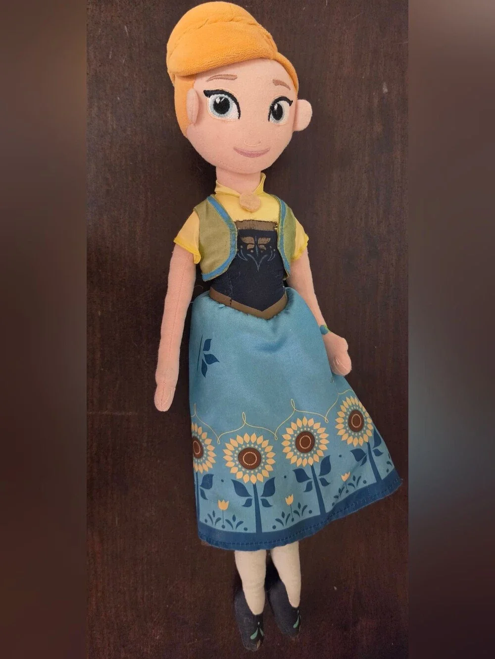 Disney Frozen Anna Plush Doll with Sven Reindeer Ty Plush